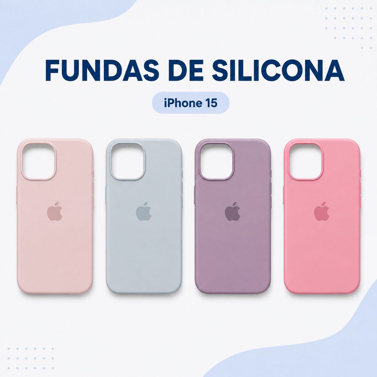 Fundas de silicona para iPhone 15: colores disponibles