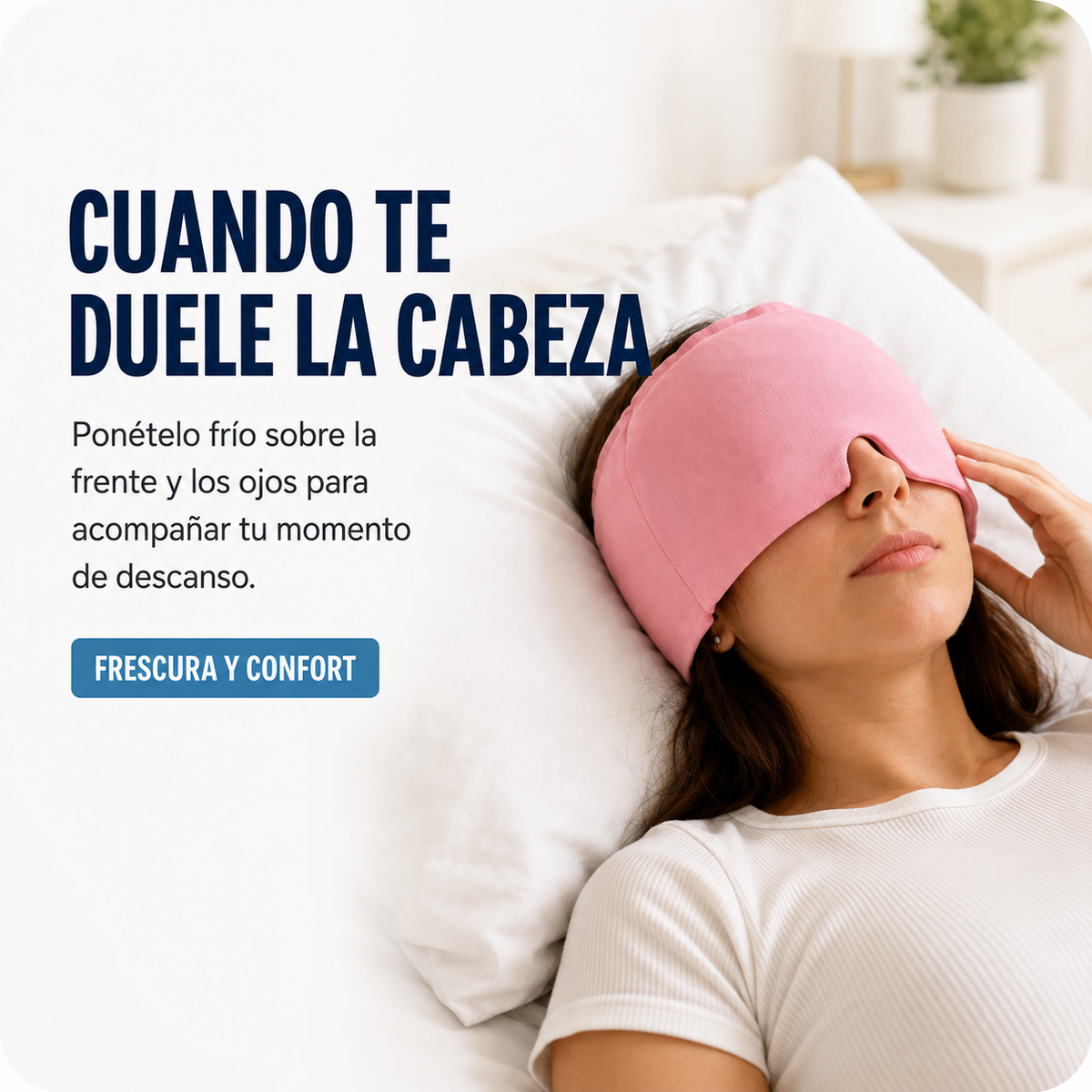 Gorro gel frío para migraña alivio instantáneo