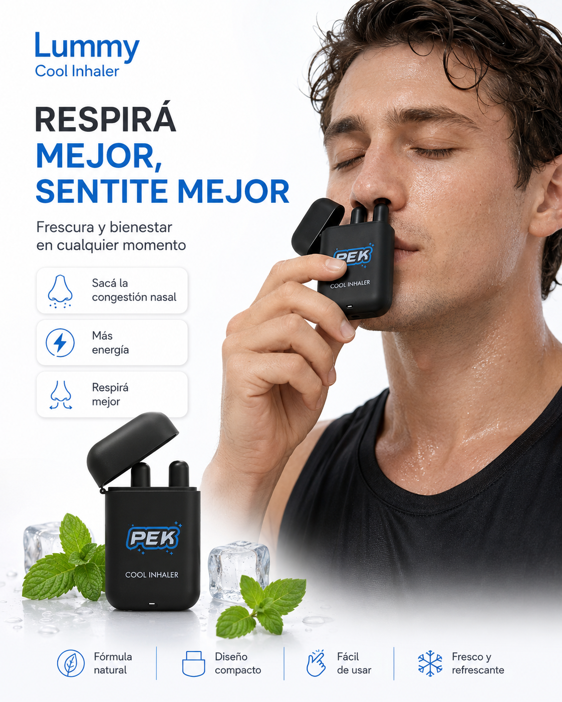 Lummy Cool Inhaler — Inhalador Nasal de Bolsillo